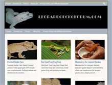Tablet Screenshot of leopardgeckoforum.com